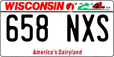 WI license plate 658NXS