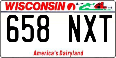 WI license plate 658NXT