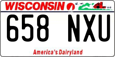 WI license plate 658NXU