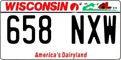 WI license plate 658NXW