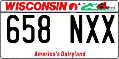 WI license plate 658NXX