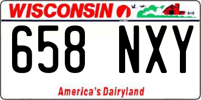 WI license plate 658NXY