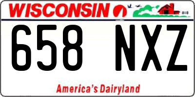 WI license plate 658NXZ