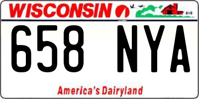 WI license plate 658NYA