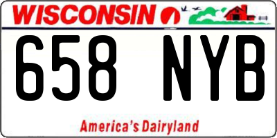 WI license plate 658NYB