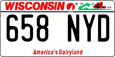 WI license plate 658NYD