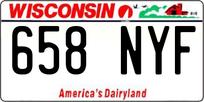 WI license plate 658NYF