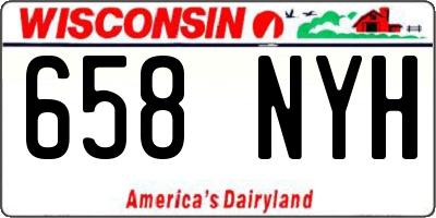 WI license plate 658NYH