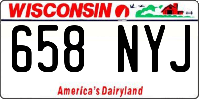 WI license plate 658NYJ