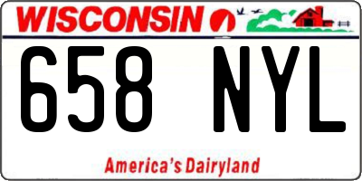 WI license plate 658NYL