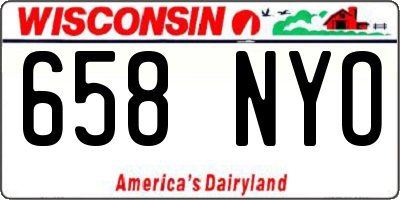 WI license plate 658NYO