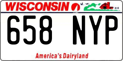 WI license plate 658NYP