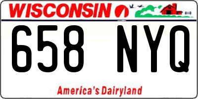 WI license plate 658NYQ