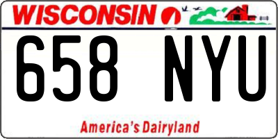 WI license plate 658NYU