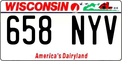 WI license plate 658NYV