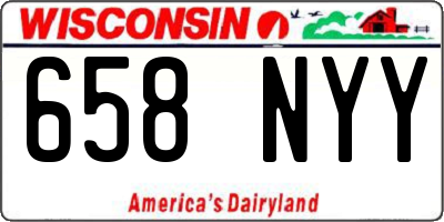 WI license plate 658NYY
