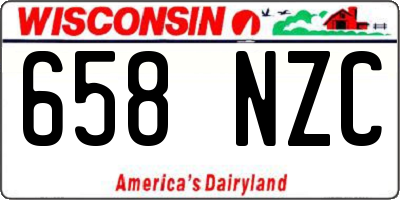WI license plate 658NZC