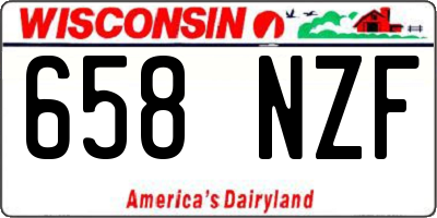 WI license plate 658NZF