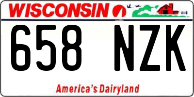 WI license plate 658NZK