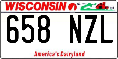 WI license plate 658NZL