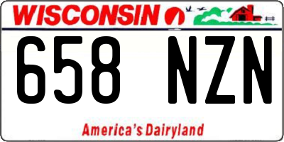WI license plate 658NZN