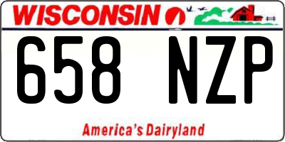 WI license plate 658NZP