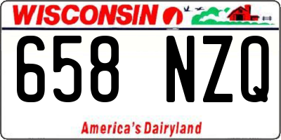 WI license plate 658NZQ