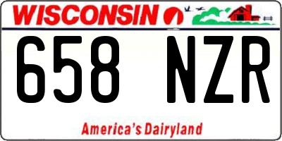 WI license plate 658NZR