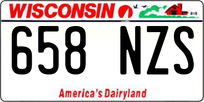 WI license plate 658NZS