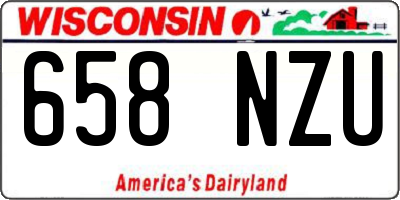 WI license plate 658NZU