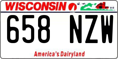 WI license plate 658NZW