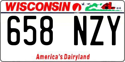 WI license plate 658NZY