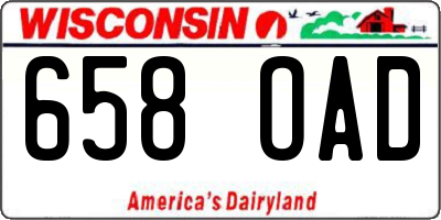 WI license plate 658OAD