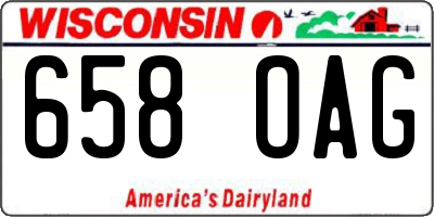 WI license plate 658OAG