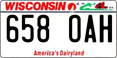 WI license plate 658OAH