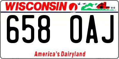 WI license plate 658OAJ