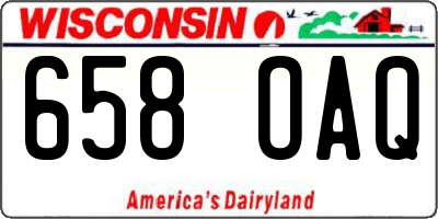 WI license plate 658OAQ