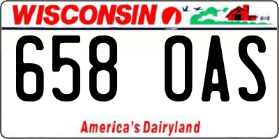 WI license plate 658OAS