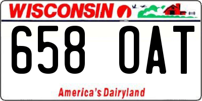 WI license plate 658OAT