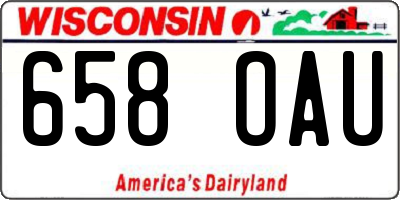 WI license plate 658OAU
