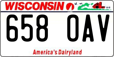 WI license plate 658OAV