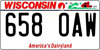 WI license plate 658OAW
