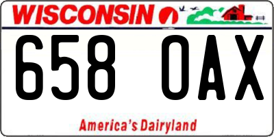WI license plate 658OAX
