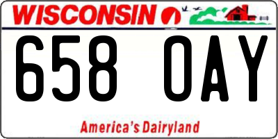 WI license plate 658OAY