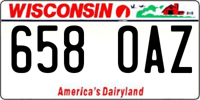 WI license plate 658OAZ