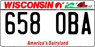 WI license plate 658OBA