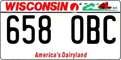 WI license plate 658OBC