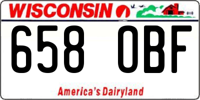 WI license plate 658OBF