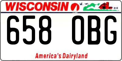 WI license plate 658OBG