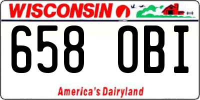 WI license plate 658OBI